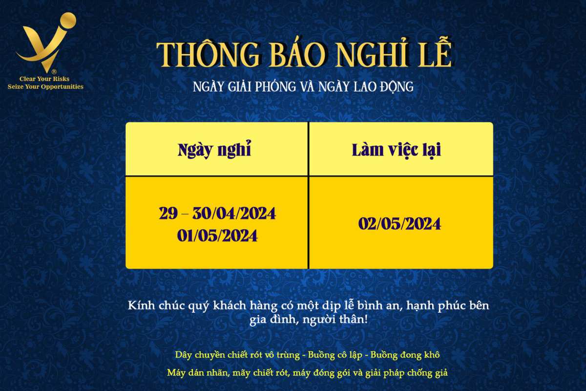 Nghỉ lễ 30-04 và 01-05-2024
