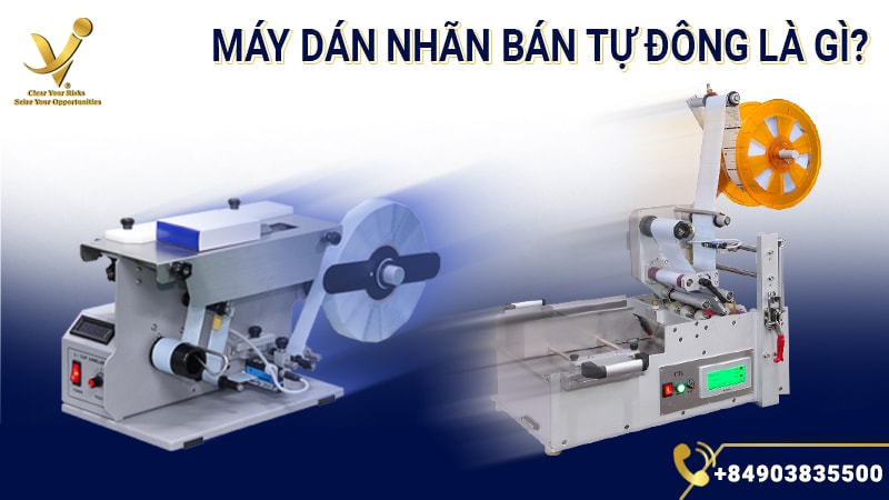 Máy dán nhãn bán tự động là gì?