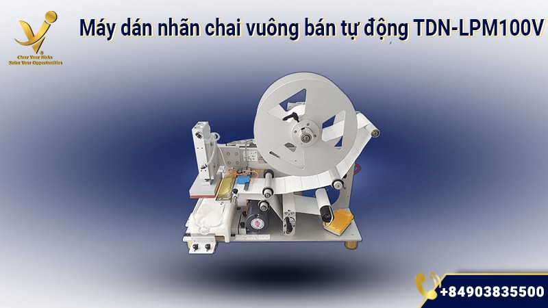 Máy dán nhãn chai vuông bán tự động TDN-LPM100V