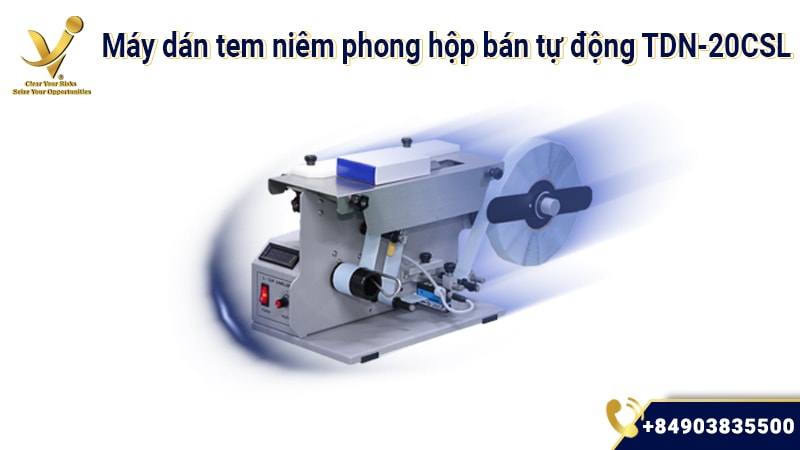 Máy dán tem niêm phong hộp bán tự động TDN-20CSL