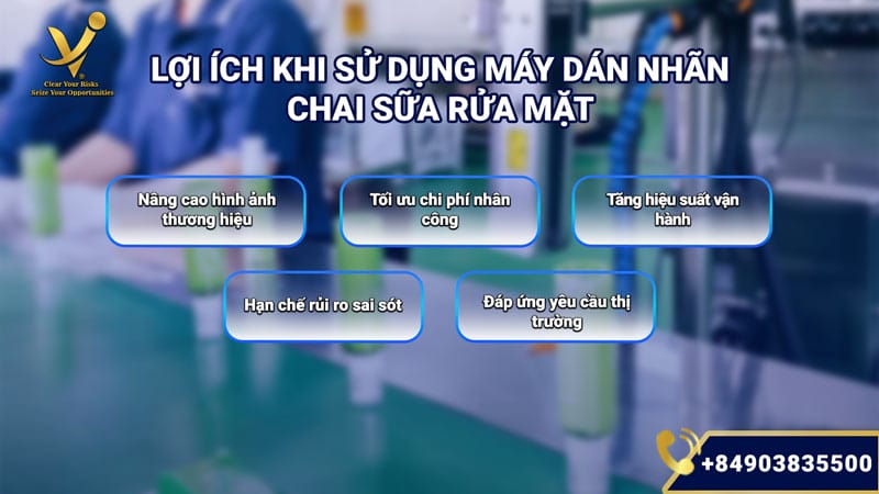 Lợi ích khi sử dụng máy dán nhãn chai sữa rửa mặt tự động
